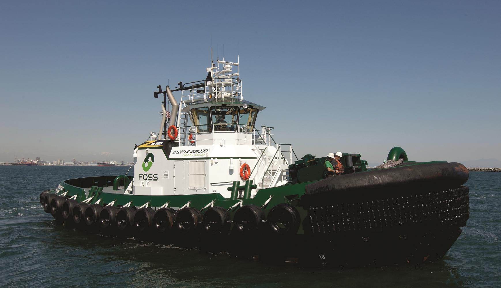 Foss Tugboat Winch Instrumentation, winch display, tension monitoring