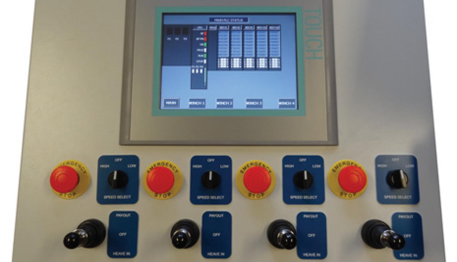 Jack-up Mooring Winch Control Console Jack-up Mooring Winch Control Console, payout display, custom