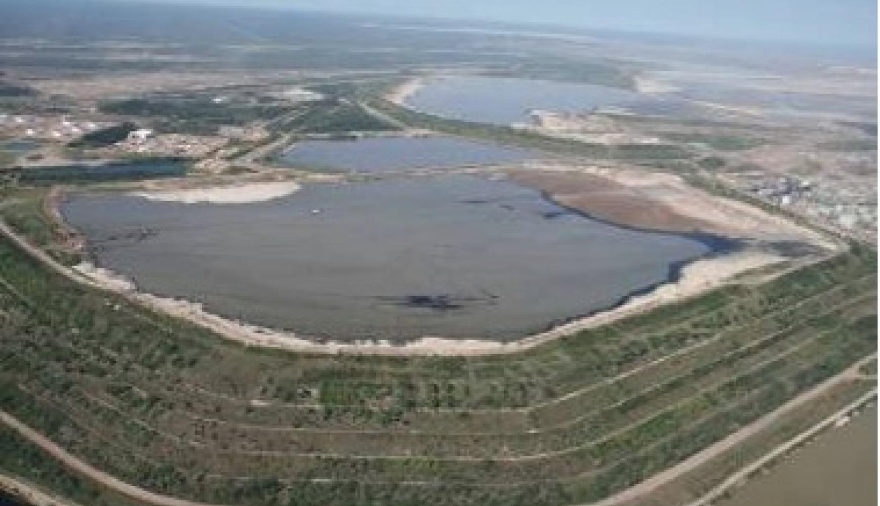 Suncor tailing ponds, tensiometers and display